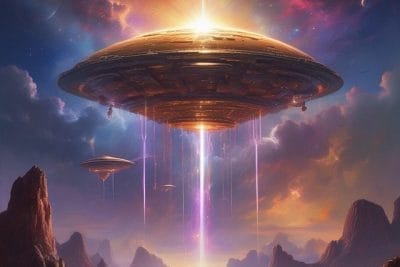 Ovni en el cielo